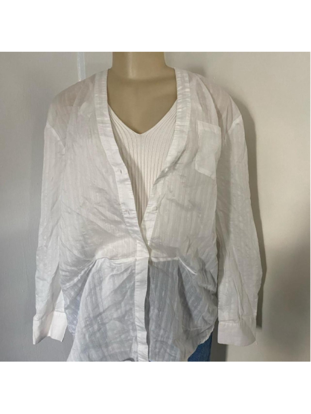 White linen shirt
